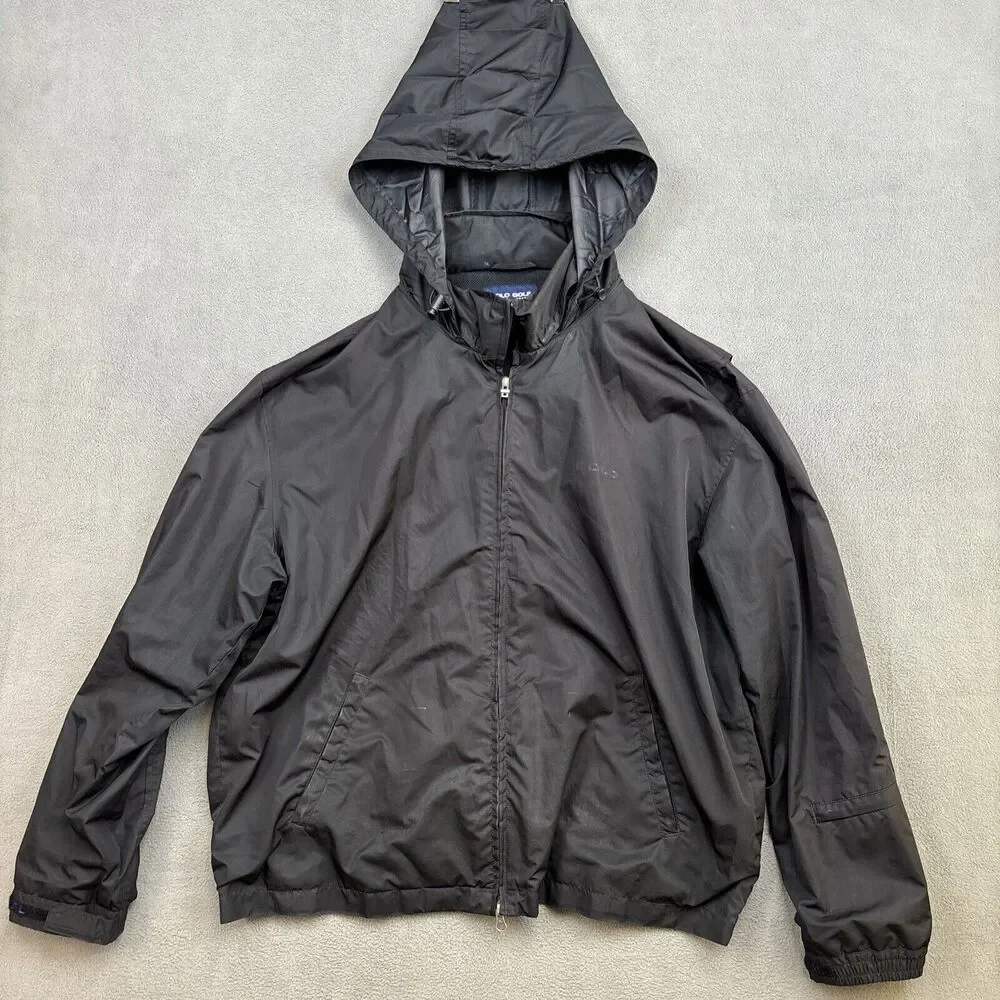 Polo Ralph Lauren Golf Mens Full-Zip Hooded Jacket Coat Black - Size XXL - Picture 5 of 14